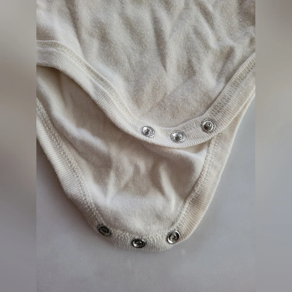 Star Wars I'm All Ears Cream Baby Yoda Grogu Sleeved Onesie Size 3 To 6 Months